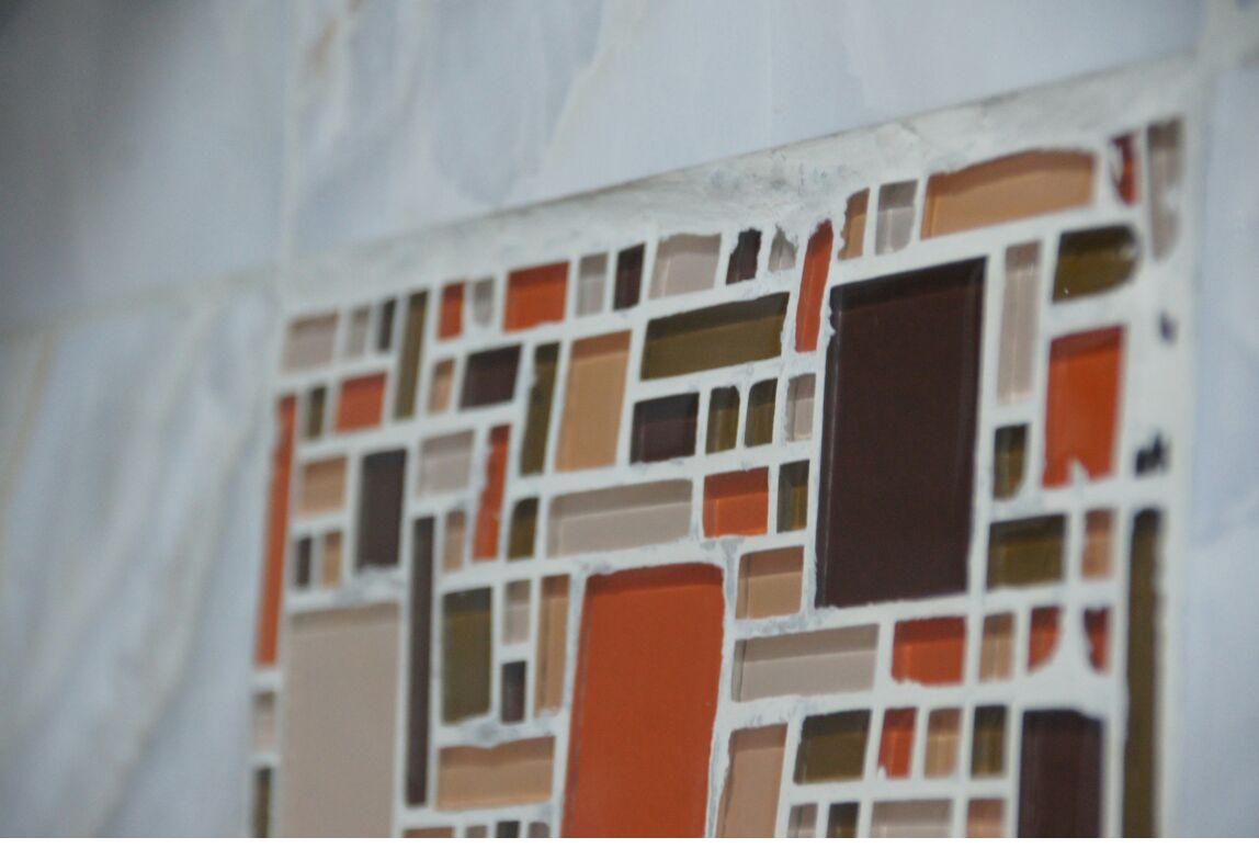 Détail mosaïque de salle d'eau